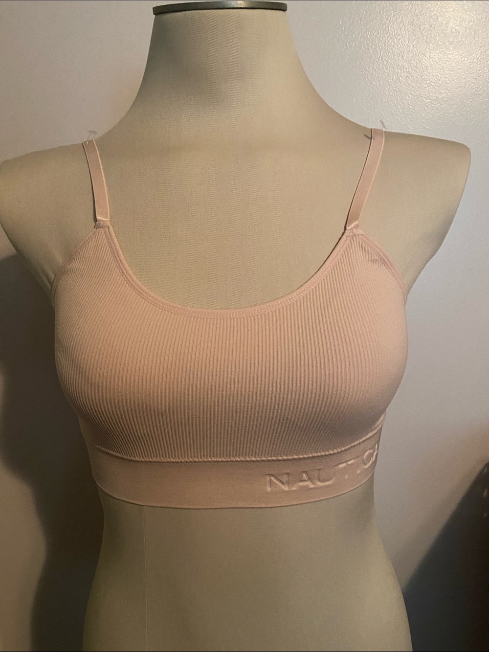 NWOT Nautica Light Pink Ribbed Seamless Bralette